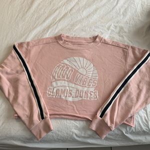 Pink cropped sweatshirt